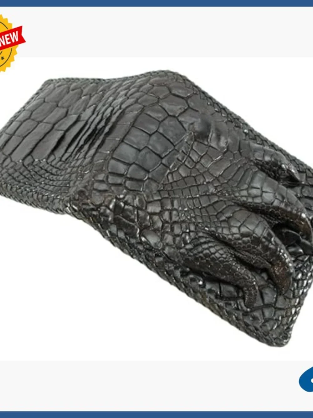 Genuine Crocodile Leather Bifold Wallet with Secret Compartment
